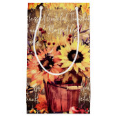 Sonnenblume Segnungen Dankbarkeit Erntedank Kleine Geschenktüte (Vorderseite)