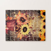 Sonnenblume Segnungen Dankbarkeit Erntedank Puzzle (Horizontal)