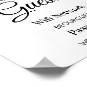 Sonnenblume sei unser Gast WiFi Wedding Sign Poster (Ecke)