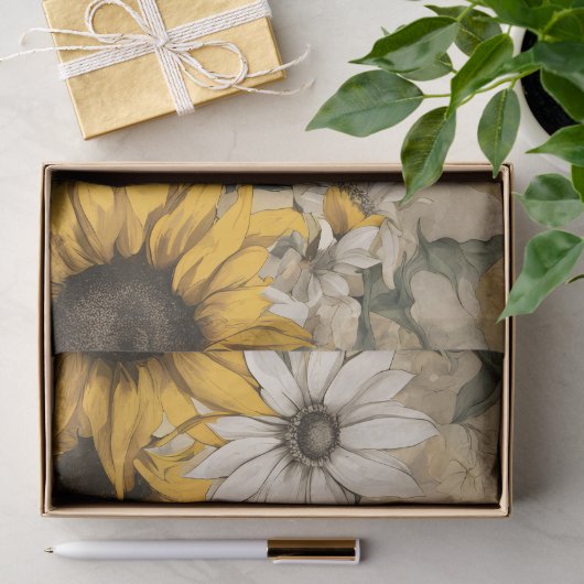 Sonnenblume Seidenpapier (Geschenk)