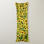 Sonnenblume Seitenschläferkissen (Rückseite (Vertikal))