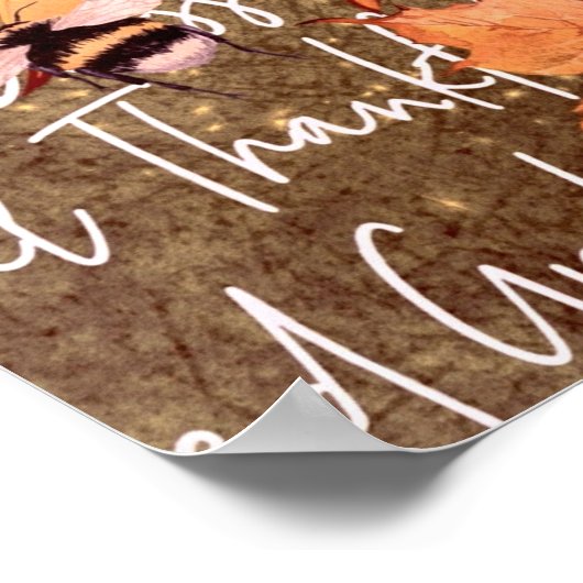 Sonnenblume Selig Dankbarkeit Erntedank Poster (Ecke)