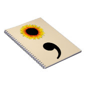 Sonnenblume Semicolon Notebook Notizblock (Rechte Seite)