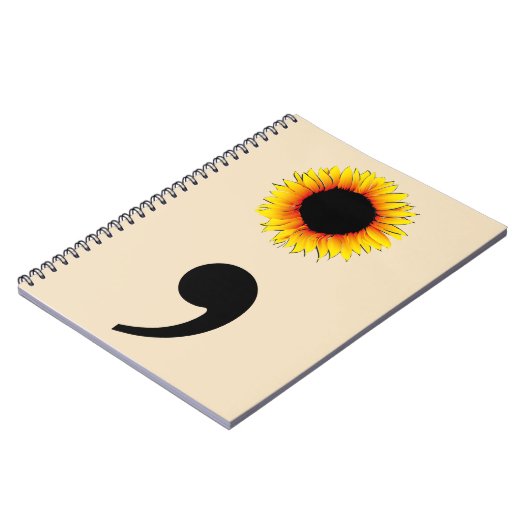 Sonnenblume Semicolon Notebook Notizblock (Linke Seite)