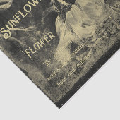 Sonnenblume Sepia Vintag Antique Ephemera Textur Seidenpapier (Ausschnitt)