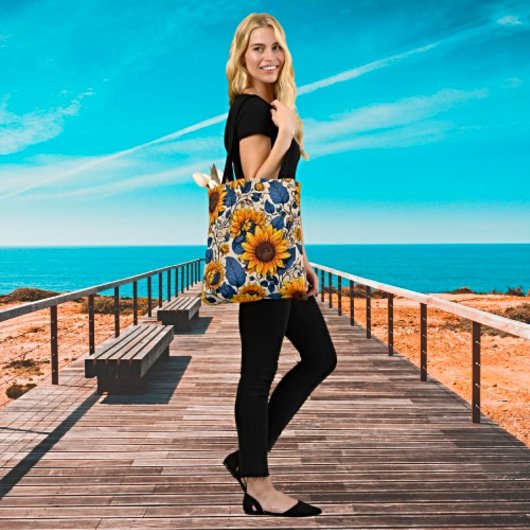 Sonnenblume Serenade - Lebhafte Blume Tasche