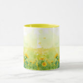 Sonnenblume Serenade Wasserfarbe Tasse Kaffee (Zentrum)