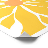 Sonnenblume Serenity Vector Abstraktes Poster (Ecke)