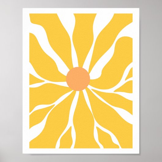 Sonnenblume Serenity Vector Abstraktes Poster (Vorne)