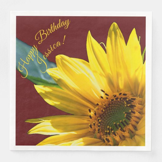 Sonnenblume Serviette (Vorderseite)