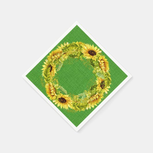 Sonnenblume Serviette (Ecke)