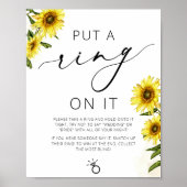 Sonnenblume setzen einen Ring auf das Spiel Brautp Poster (Vorne)