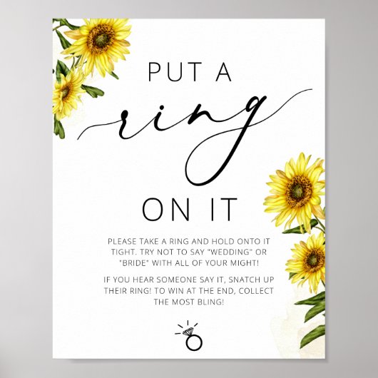 Sonnenblume setzen einen Ring auf das Spiel Brautp Poster (Vorne)