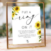 Sonnenblume setzen einen Ring auf das Spiel Brautp Poster