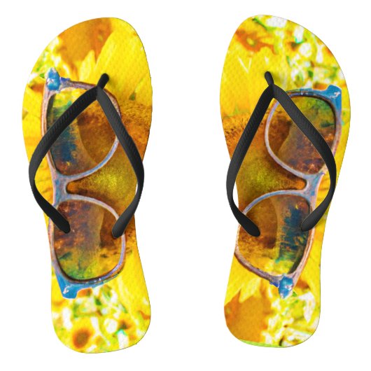 Sonnenblume Shades Chic Badesandalen (Fußbett)