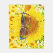 Sonnenblume Shades Chic Fleecedecke (Vorderseite)