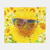 Sonnenblume Shades Chic Fleecedecke (Vorderseite (Horizontal))
