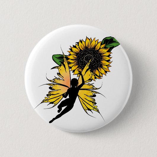 Sonnenblume Shadow Fairy Button (Vorderseite)