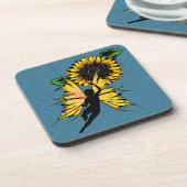 Sonnenblume Shadow Fairy Getränkeuntersetzer (Linke Seite)