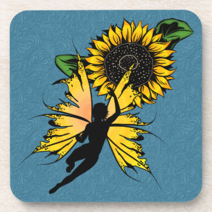 Sonnenblume Shadow Fairy Getränkeuntersetzer