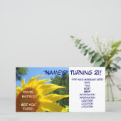 Sonnenblume Sie sind eingeladen! Einladungen Wende (Stehend Vorderseite)