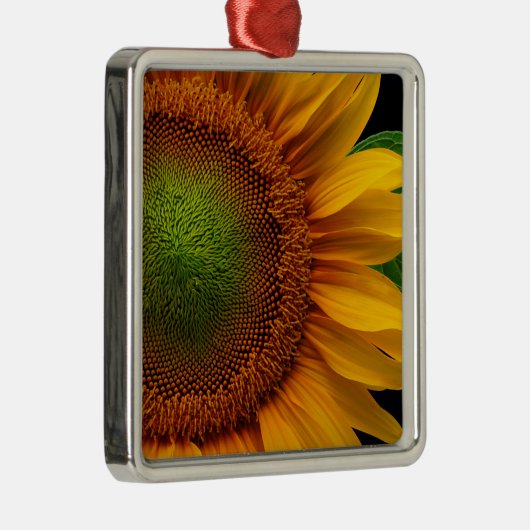 Sonnenblume Silbernes Ornament (Rechts)