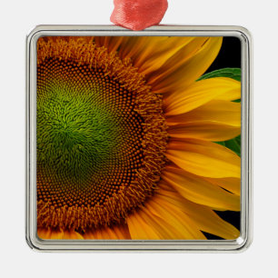 Sonnenblume Silbernes Ornament