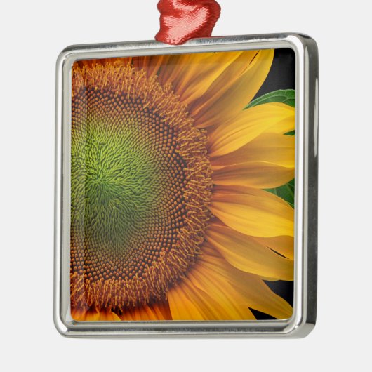 Sonnenblume Silbernes Ornament (Links)