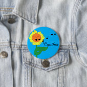 Sonnenblume singend button (Beispiel)