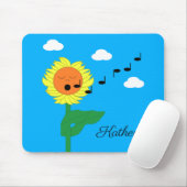 Sonnenblume singend mousepad (Mit Mouse)