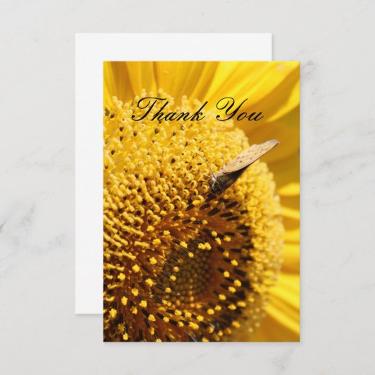 Sonnenblume Skipper Danke Karte (Vorne/Hinten)