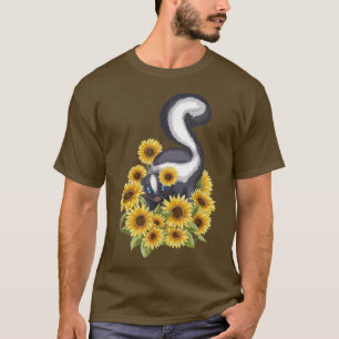 Sonnenblume Skunk Pet Lover Zookeeper Tierärztin T-Shirt