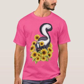 Sonnenblume Skunk Pet Lover Zookeeper Zoologin Vet T-Shirt