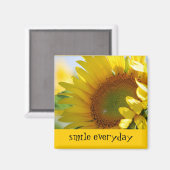 Sonnenblume Smile Magnet (Vorderseite/Rückseite)