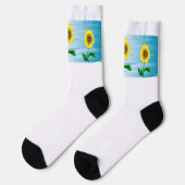 Sonnenblume Socken (Linkes Detail)