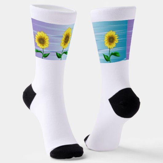 Sonnenblume Socken (Gewinkelt)