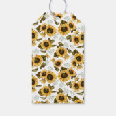 Sonnenblume Sommer Baby Dusche Geschenkanhänger (Rückseite)