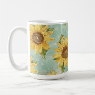 Sonnenblume Sommer Gelb Aquarell Kaffeetasse