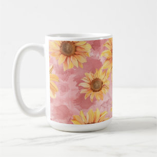 Sonnenblume Sommer Gelb Aquarell Kaffeetasse