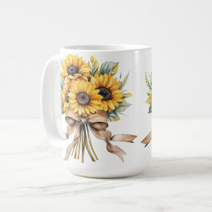 Sonnenblume Sommer Gelb Aquarell Kaffeetasse