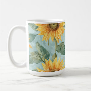 Sonnenblume Sommer Gelb Aquarell Kaffeetasse