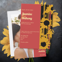 Sonnenblume Sommer Gold Rot Hochzeit