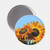 SONNENBLUME SONNENFLOWER MAGNET MAGNETS Geschenke (Vorderseite/Rückseite)