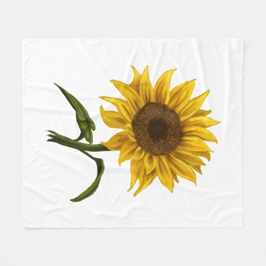 Sonnenblume Sonnenschein Blume Wasserfarben Fleecedecke (Vorderseite (Horizontal))