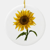Sonnenblume Sonnenschein Blume Wasserfarben Keramik Ornament (Hinten)