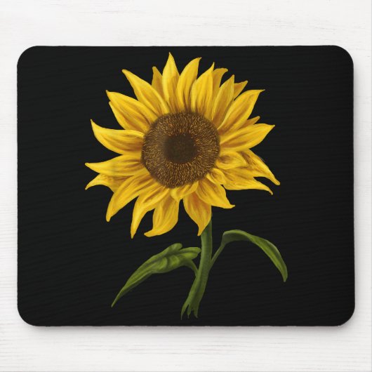 Sonnenblume Sonnenschein Blume Wasserfarben Mousepad (Vorne)