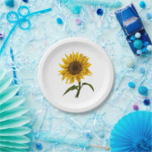 Sonnenblume Sonnenschein Blume Wasserfarben Pappteller (Party)