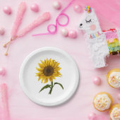 Sonnenblume Sonnenschein Blume Wasserfarben Pappteller (Party)