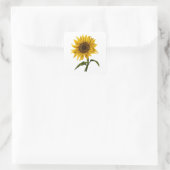 Sonnenblume Sonnenschein Blume Wasserfarben Quadratischer Aufkleber (Tasche)