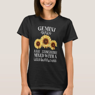 Sonnenblume Sonnenschein Gemini Zodiac Sign Girls  T-Shirt